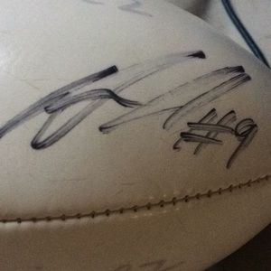 RARE AUTOGRAPHED FOOTBALL